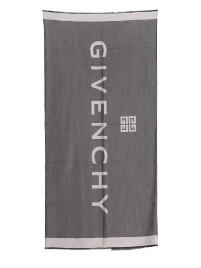 Givenchy Gray Silk Women's Scarf