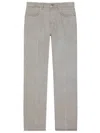 Givenchy Straight Fit Grey Jeans With Folded Effect In Gray