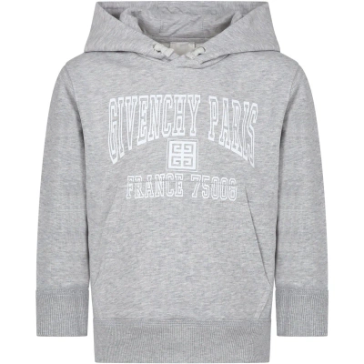 Givenchy Kids' Gray Sweatshirt For Boy With Logo In Grey