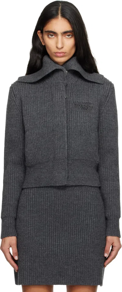 Givenchy Gray Wool Cardigan