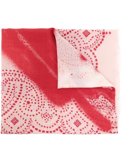 Givenchy Greco-print Lightweight Scarf In Pink