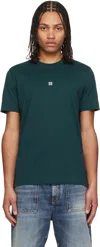 Givenchy Green 4g Embroidery T-shirt In 302-fir Green
