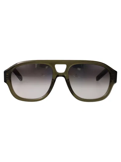 Givenchy Green Acetate Sunglasses In Gray
