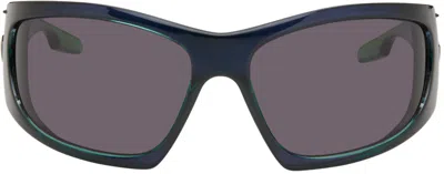 Givenchy Green & Blue Giv Cut Sunglasses In Light Green/other/sm
