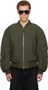 Givenchy Logo-print Cotton-blend Bomber Jacket In Green