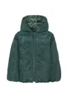 Givenchy Green Down Jacket For Kids With 4g Motif In Green