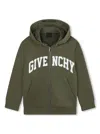 Givenchy Logo-print Zip-up Cardigan In Tiglio