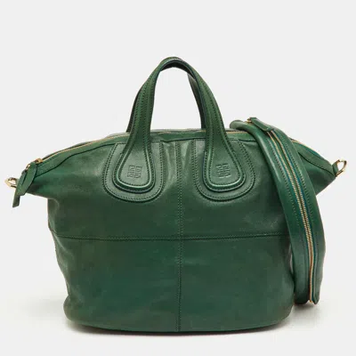 Pre-owned Givenchy Green Leather Medium Nightingale Satchel
