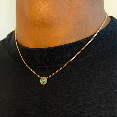 Pre-owned Givenchy Green Rose Gold Chain Necklace