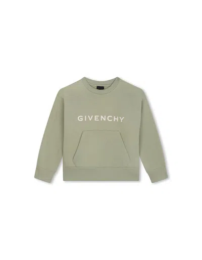 Givenchy Kids' Green Sweatshirt With  4g Logo In Anice