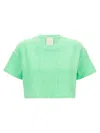 Givenchy Cropped Beach Capsule T-shirt In Green