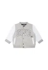 Givenchy Logo Cotton-blend Varsity Jacket In Grey