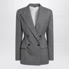 Givenchy Grey Double-breasted Wool Jacket In Gray