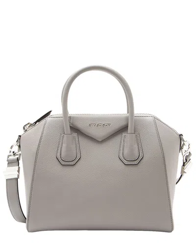 Pre-owned Givenchy Grey Goatskin Antigona Small Satchel (authentic Pre-loved)