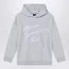 Givenchy Grey Hoodie With Embroidered Logo In Gray