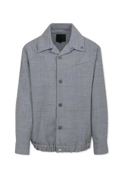 Givenchy Kids' Grey Jacket For Boy With Logo