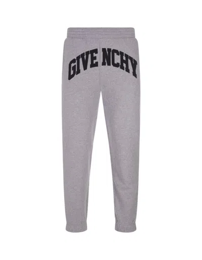 GIVENCHY GREY JOGGERS WITH BLACK FRONT LOGO