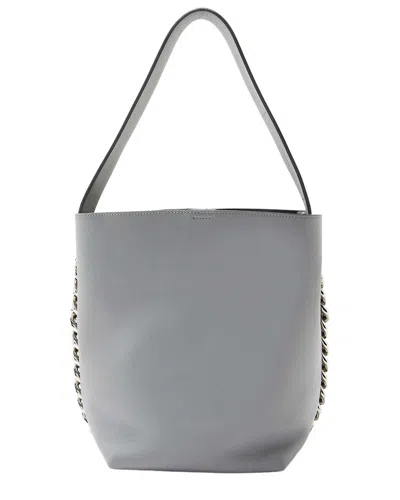 Givenchy Grey Leather Infinity Chain Bucket Bag (authentic Pre-loved) In Gray