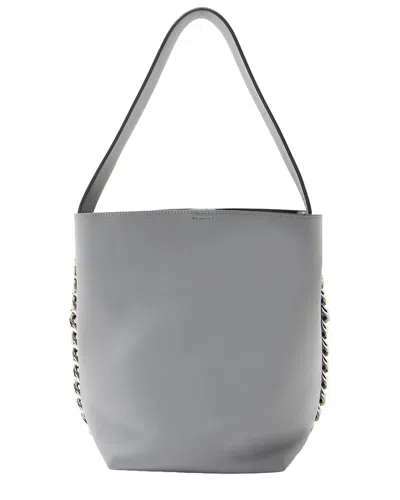 Pre-owned Givenchy Grey Leather Infinity Chain Bucket Bag (authentic Pre-loved)