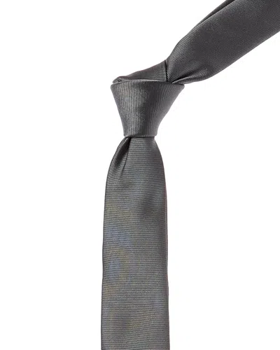 Givenchy Grey Logo 4g Silk Tie In Blue