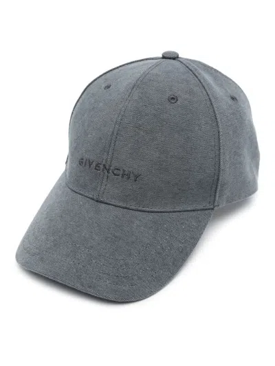 Givenchy Grey Logo-embroidered Cotton Cap