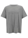 Givenchy Grey T-shirt With Logo Print And Lighting Motif In Cotton Man In Grey