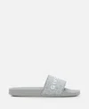 Givenchy Monogram Rubber Slides In Grey