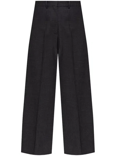 Givenchy Grey Oversized Tailored Pants In Black