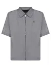 Givenchy From The Parade Wool Zip-up Shirt With 4g Detail In Grey