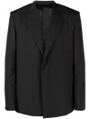 Givenchy Single-breasted Wool Jacket In Dark Grey