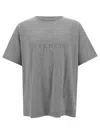 Givenchy Grey T-shirt With Logo Print And Lighting Motif In Cotton Man In Grey