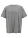 Givenchy Grey T-shirt With Logo Print And Lighting Motif In Cotton Man In Grey