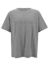 Givenchy Grey T-shirt With Logo Print And Lighting Motif In Cotton Man In Multicolor