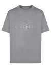Givenchy Logo Printed Crewneck T-shirt In Grey