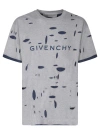 Givenchy Distressed Crewneck T-shirt In Grey