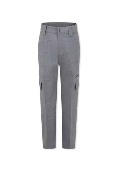 Givenchy Kids' Grey Trousers For Boy With Logo