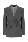 Givenchy Double-breasted Wool Structured Jacket Clothing In Gray