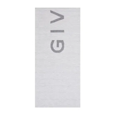 Givenchy Grey Wool Scarf In White