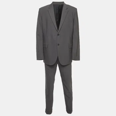 Pre-owned Givenchy Grey Wool Single Breasted Blazer And Pant Suit 4xl In Gray