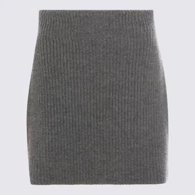 GIVENCHY GREY WOOL SKIRT