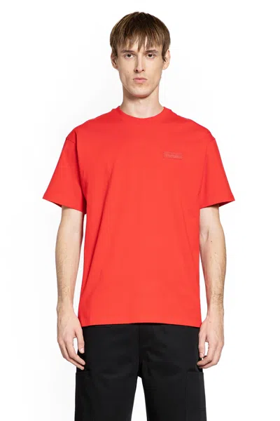 Givenchy Grosgrain Logo Label T-shirt In Red