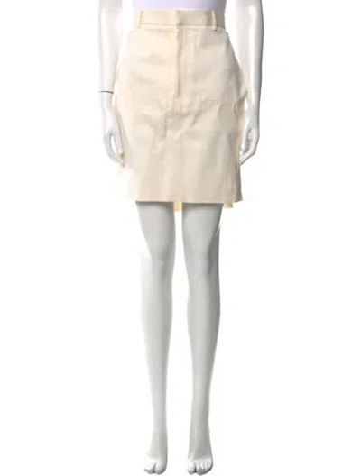 Pre-owned Givenchy Grosgrain Trim Knee-length Skirt In Neutral