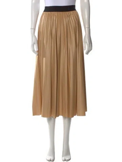 Pre-owned Givenchy Grosgrain Trim Midi Length Skirt In Neutral