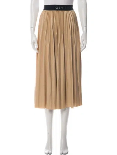 Pre-owned Givenchy Grosgrain Trim Midi Length Skirt In Neutrals