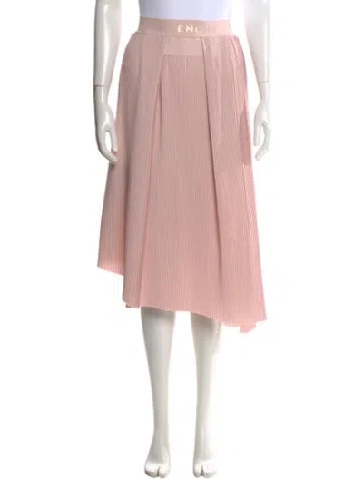 Pre-owned Givenchy Grosgrain Trim Midi Length Skirt In Pink