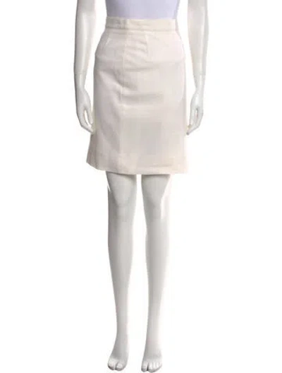Pre-owned Givenchy Grosgrain Trim Mini Skirt In Neutral