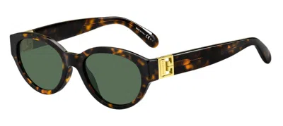 Pre-owned Givenchy Gv 7143/s Dark Havana/green (086/qt) Sunglasses