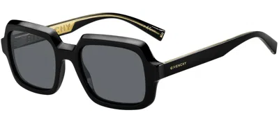 Pre-owned Givenchy Gv 7153/s Black/grey (807/ir) Sunglasses In Gray