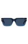 Givenchy Gv Day 53mm Square Sunglasses In Shiny Blue/blue