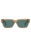 Givenchy Gv Day 53mm Square Sunglasses In Shiny Light Brown/green